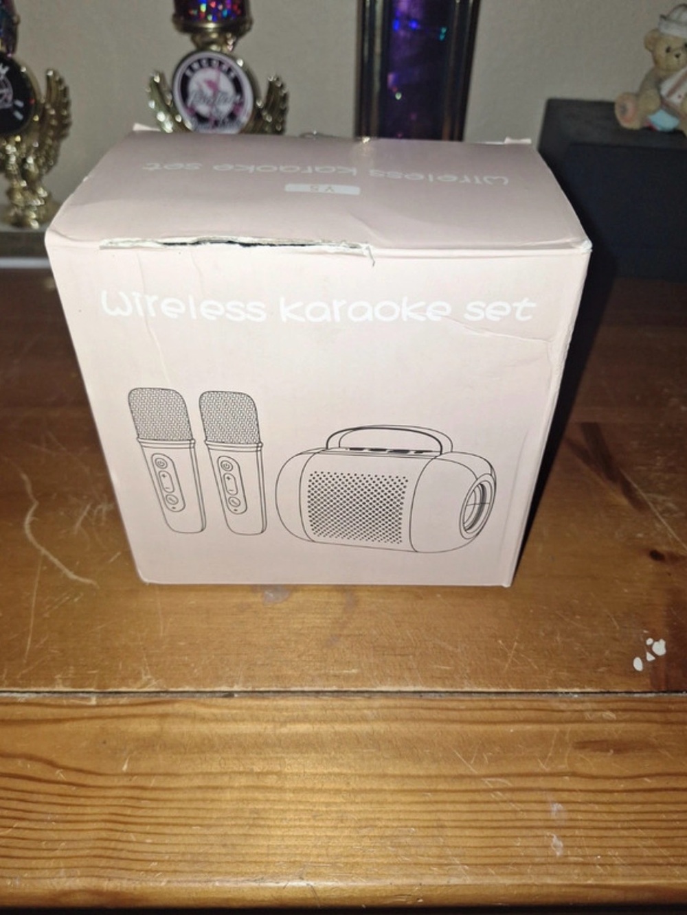 Wireless Karaoke Speaker Set with Dual Microphones - Pink